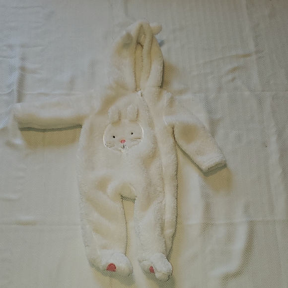 Cozy White Bunny Kids One Piece - Picture 1 of 9